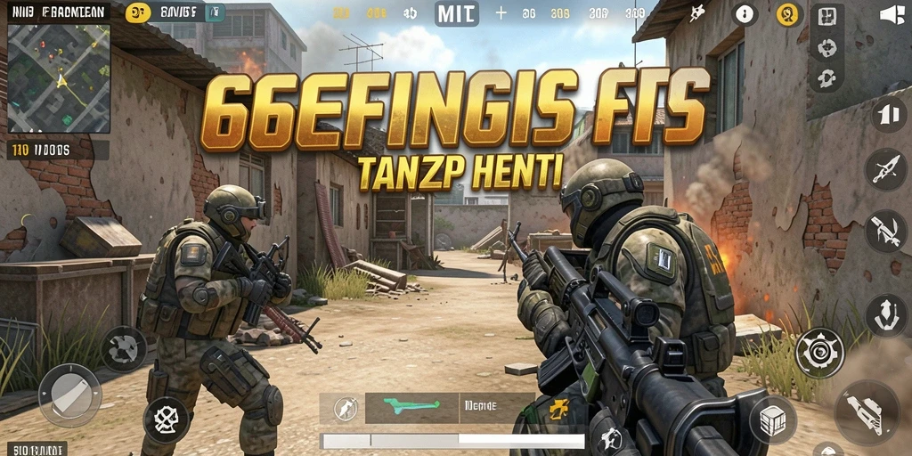 Screenshot gameplay 666FF menampilkan aksi menembak yang seru.