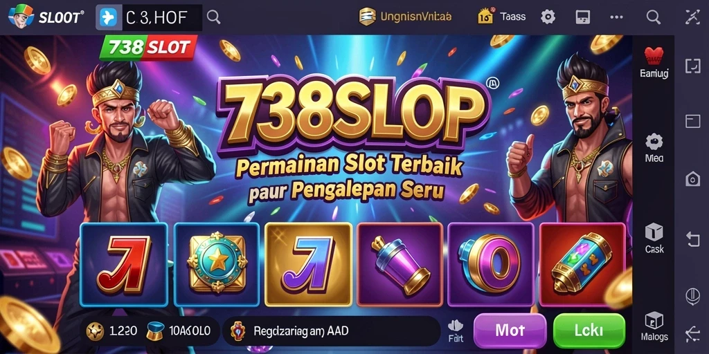 Tampilan gameplay menarik dalam permainan slot 738SLOT.