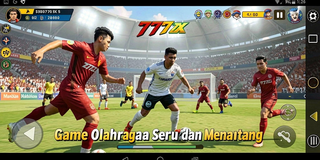 Screenshot gameplay dinamis dan menarik dari 777ZX.