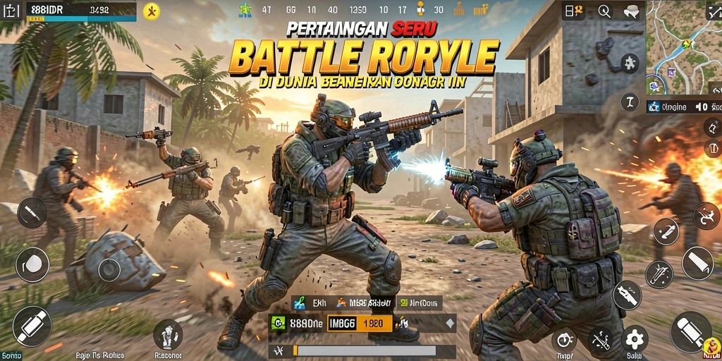 Screenshot tampilan gameplay seru di 888IDR dengan pertarungan intens.