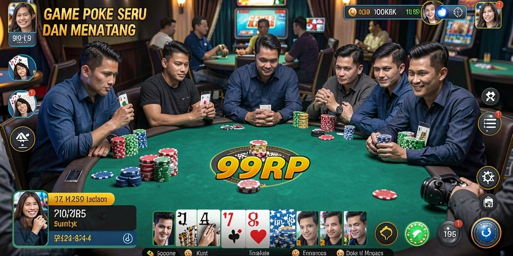 Screenshot gameplay Poker yang mendebarkan dalam 99RP.
