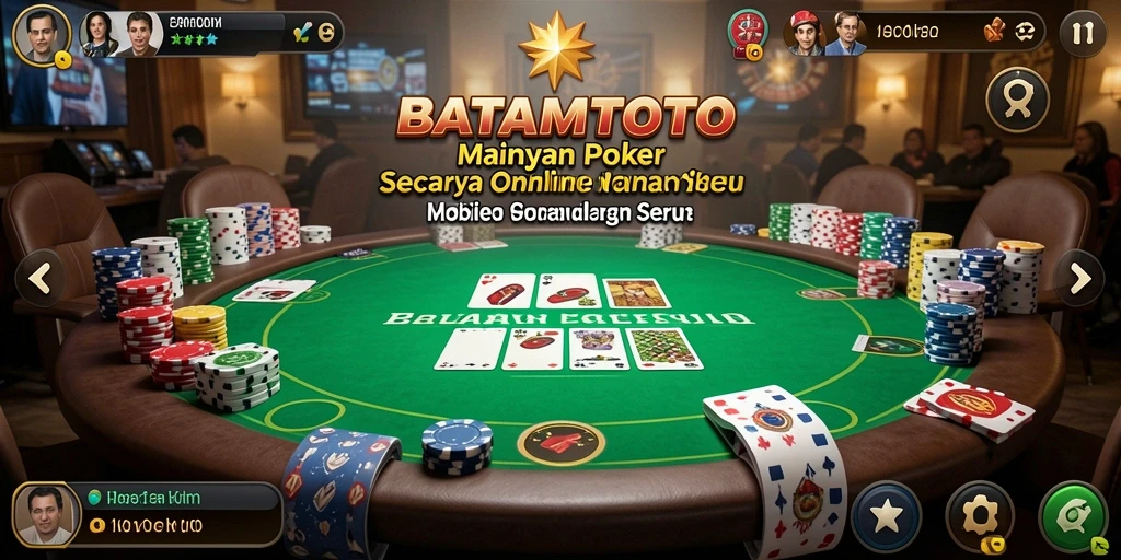 Tampilan permainan poker yang intens dan mendebarkan di BATAMTOTO.