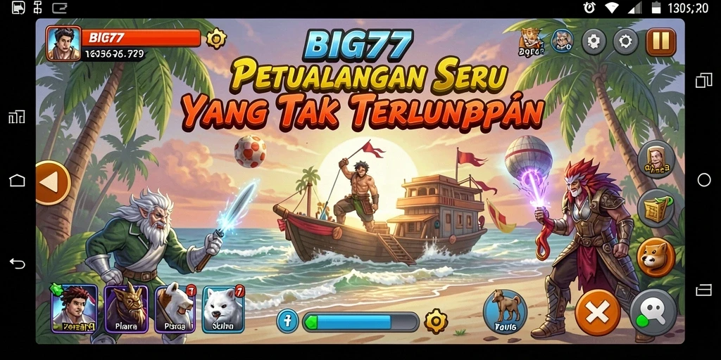 Menampilkan gameplay seru dalam petualangan menegangkan di BIG77.