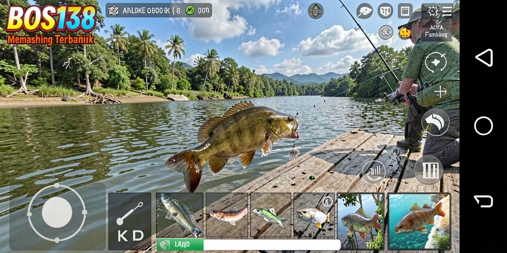 Tampilan gameplay memancing yang menakjubkan dan mendebarkan.