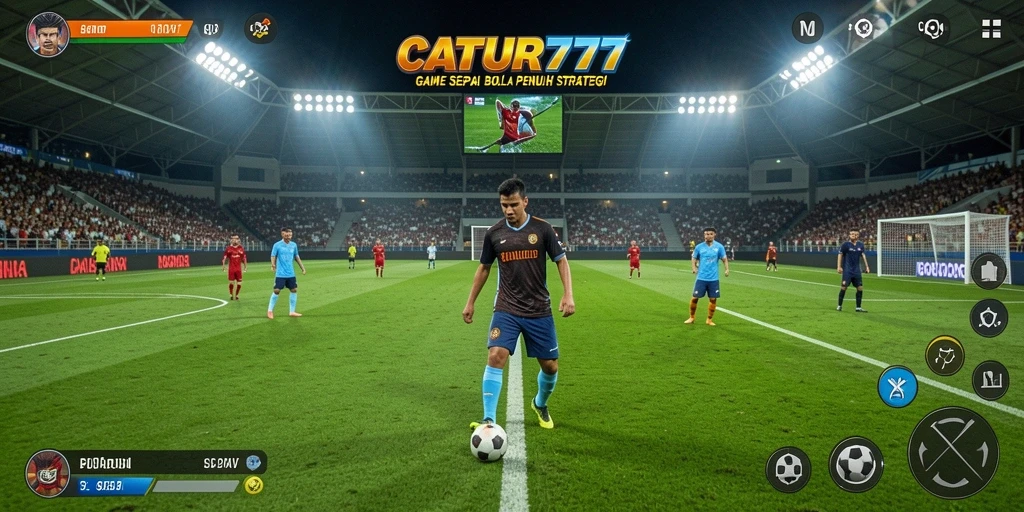 Tampilan gameplay menarik dalam permainan sepak bola CATUR777.