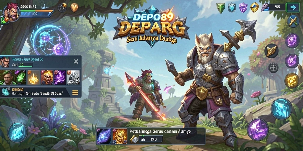 Tampilan gameplay epik di dunia ARPG yang menegangkan.