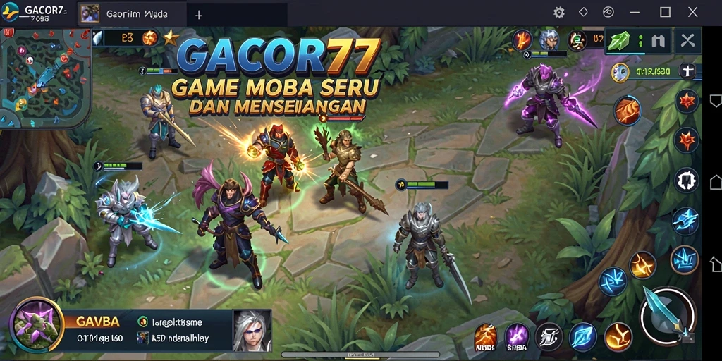 Tampilan gameplay MOBA yang menarik dan dinamis dalam GACOR77.