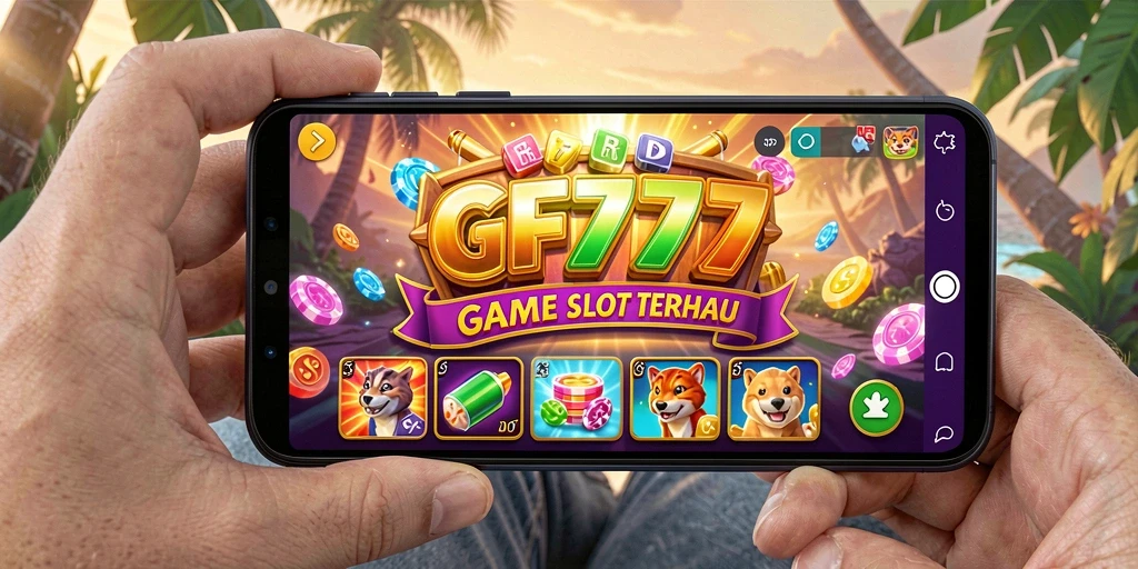 Tampilan utama gameplay GF777 yang penuh warna dan menarik.