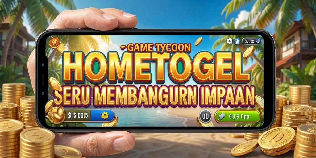 Gameplay HOMETOGEL yang seru dan menarik dalam membangun bisnis.