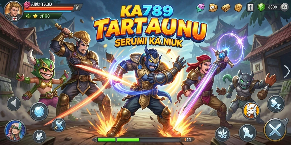 Tampilan gameplay KA789 yang penuh aksi dan karakter bertarung unik.