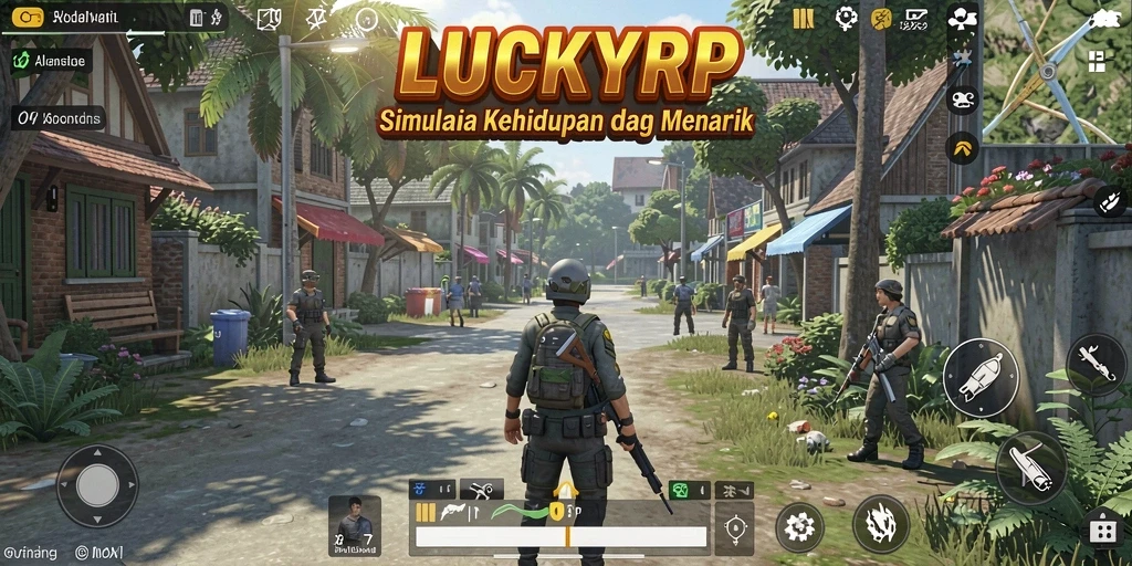 Tampilan gameplay LUCKYRP yang menarik dan interaktif.