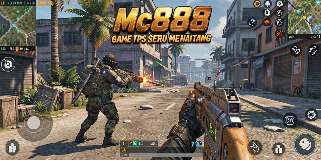 Screenshot gameplay MC888 menampilkan aksi pertarungan yang intens dan grafis yang menakjubkan.