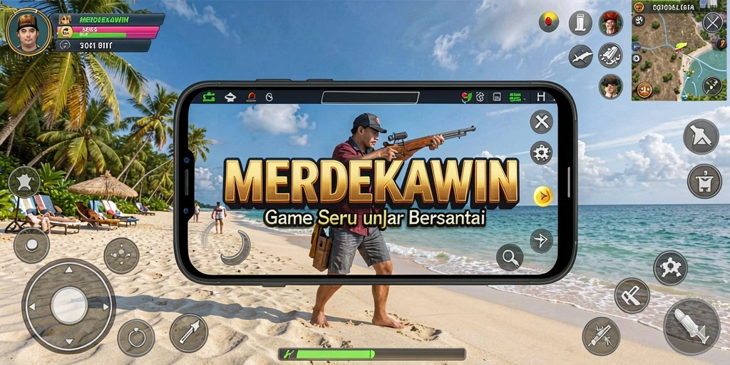 Gameplay menyenangkan dari MERDEKAWIN yang menarik dan ceria.