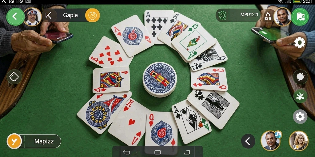 Screenshot tampilan gameplay Gaple yang seru.