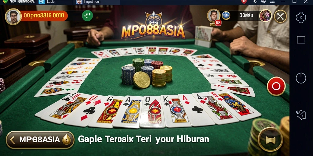 Screenshot MPO88ASIA menampilkan pemain yang asyik bermain Gaple.