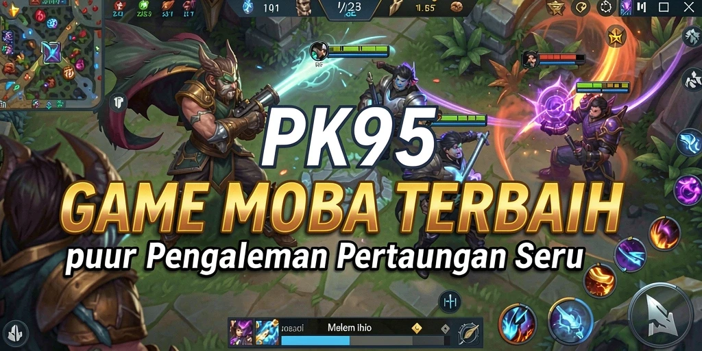 Tampilan gameplay seru dalam PK95 dengan pertarungan tim yang intens.