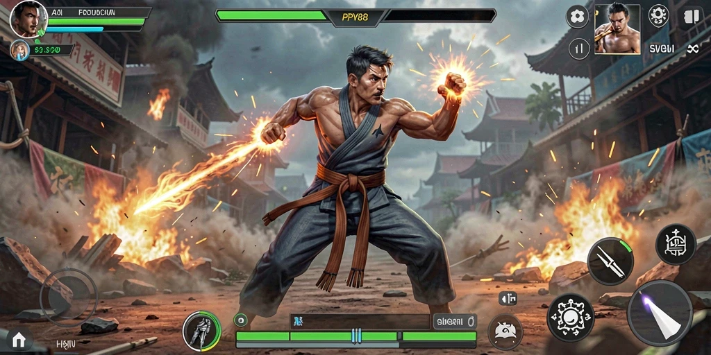 Gameplay dinamis dan seru dalam PPV88 dengan berbagai karakter yang siap bertarung.
