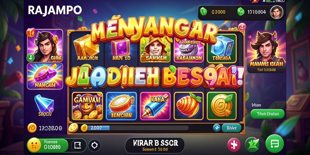 Tampilan gameplay yang menarik dan penuh warna dari RAJAMPO.