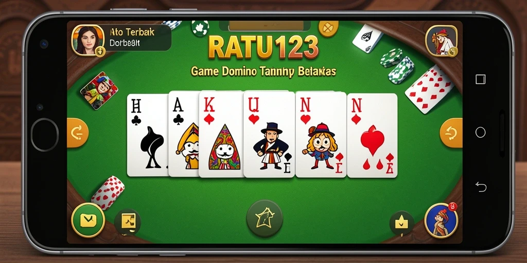 Screenshot gameplay RATU123 yang menampilkan serunya bermain Domino.