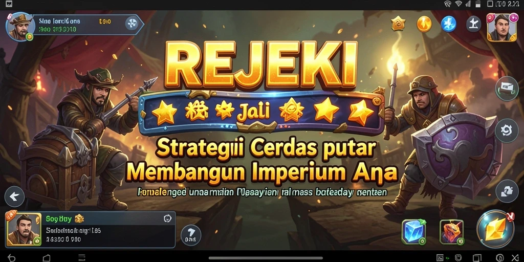 Tangkapan layar permainan menunjukkan strategi mendalam di REJEKI.