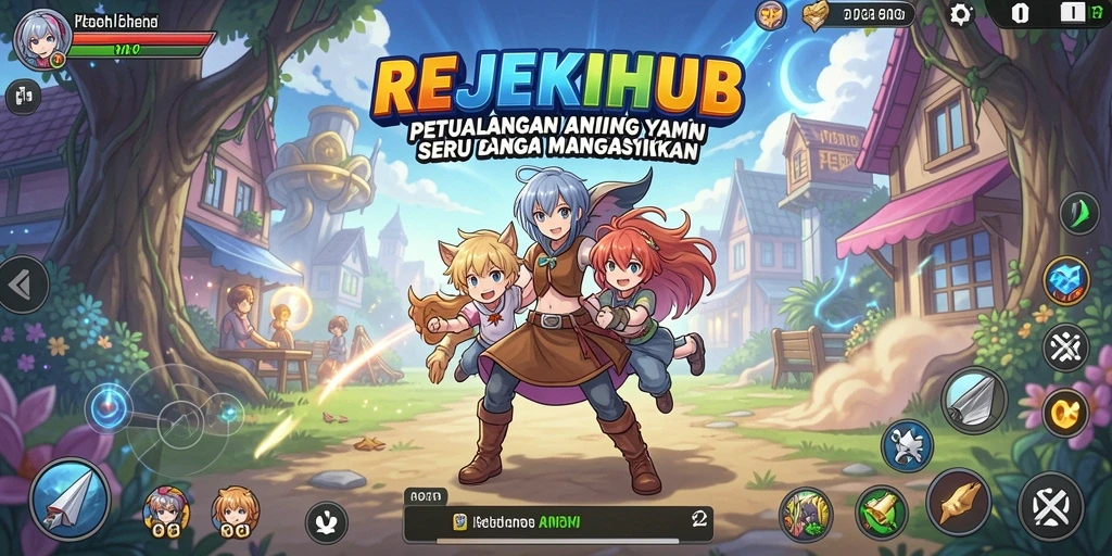 Tampilan gameplay seru dalam game anime REJEKIHUB.