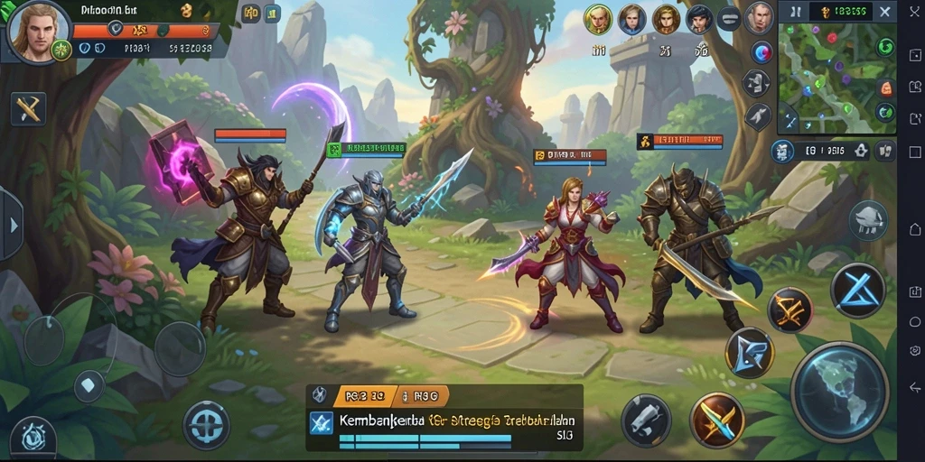 Tangkapan layar gameplay RR33 yang menunjukkan strategi pertarungan SLG yang mendebarkan.