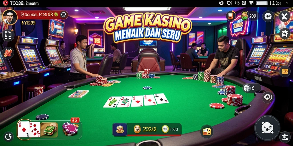 Gambaran antarmuka gameplay kasino yang memukau di TO288.