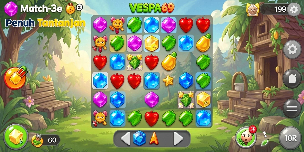 Tampilan gameplay VESPA69 yang seru dan menarik.