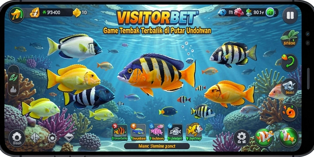 Tampilan menarik gameplay Tembak Ikan di VISITORBET.