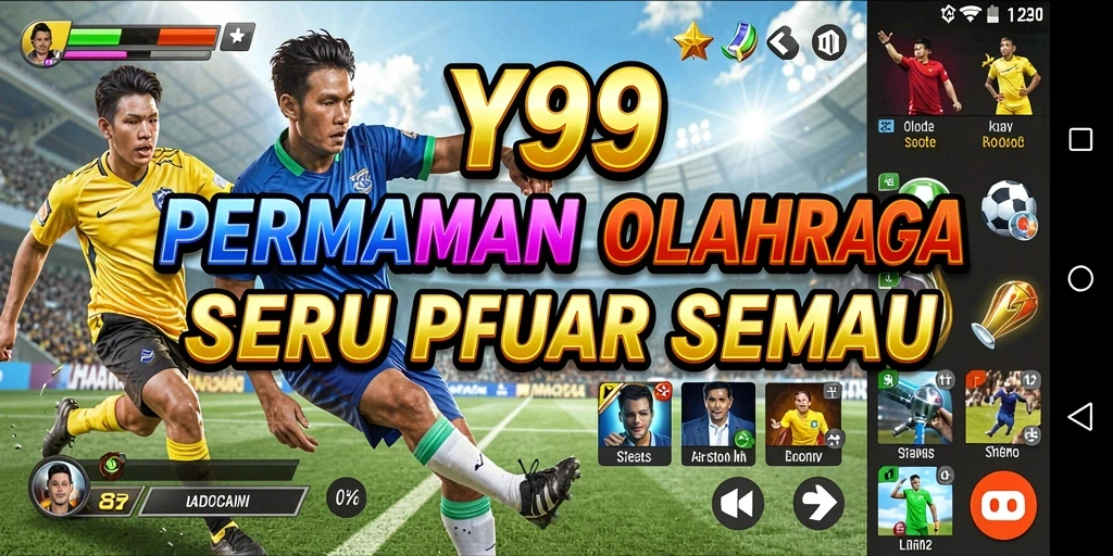 Tampilan gameplay menarik dari Y89 saat pertandingan olahraga.