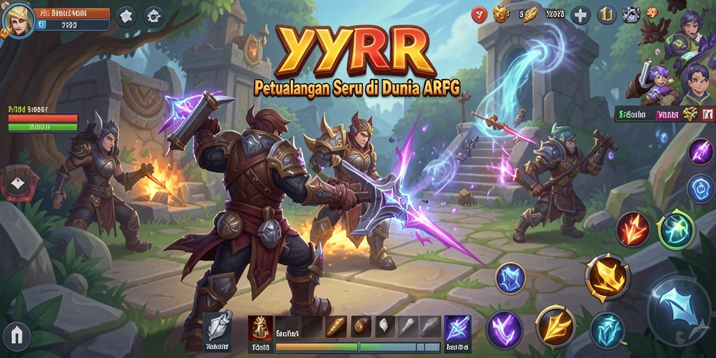 Tampilan gameplay seru dalam dunia petualangan YYRR.